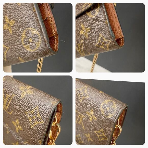 Louis Vuitton Monogram Trifold Wallet to Shoulder Crossbody Bag 💼 LT04 - Picture 13 of 14